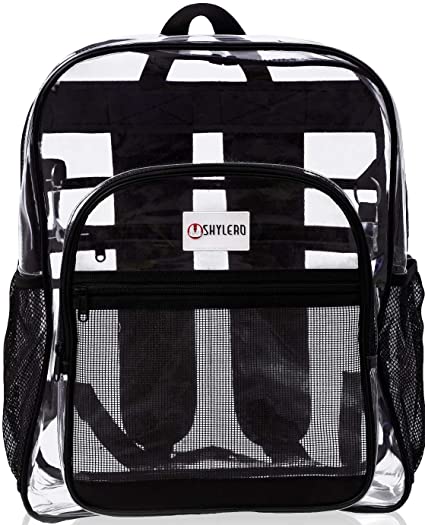 Clear Backpack For School XL - Heavy Duty Bookbag has TSA Lock