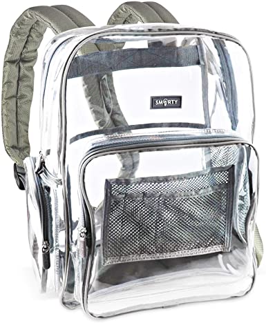 Heavy Duty Clear Backpack Durable Military Nylon Clear Bookbags 