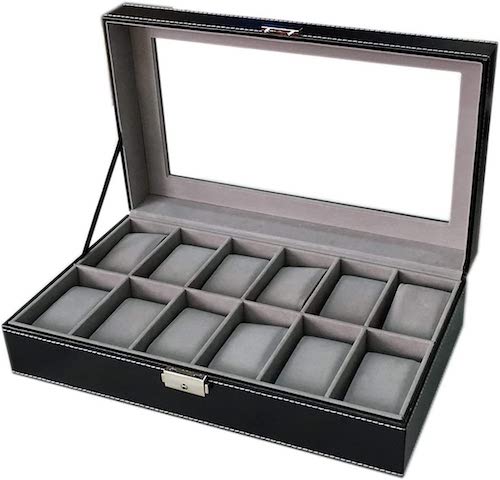 Sodynee WBPU12-03 Watch Display Box Organizer