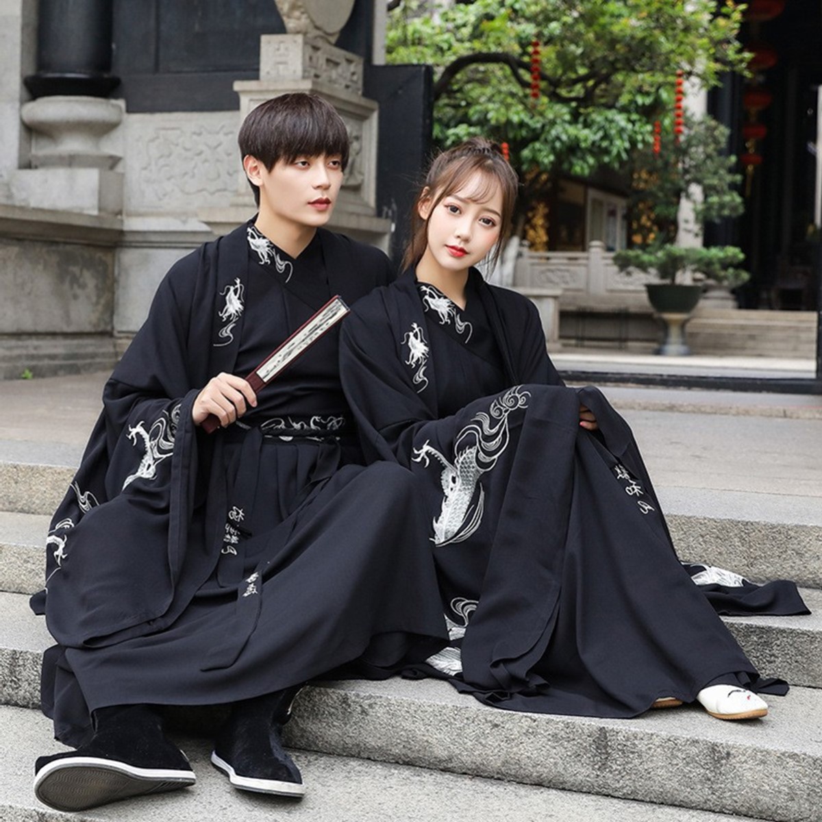 2021 Best Chinese Traditional Clothing | Black Hanfu Dress For Women ...