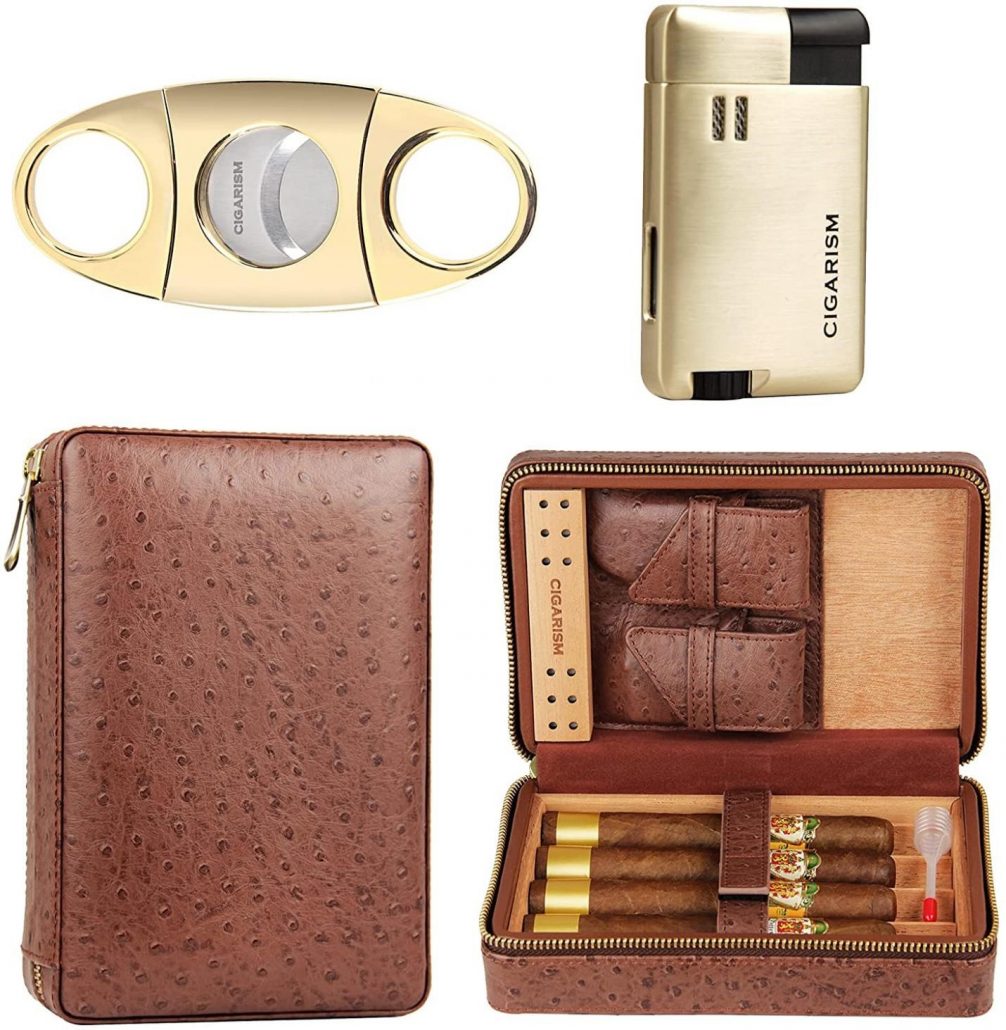 Cigarism Genuine Leather Travel Humidor Case