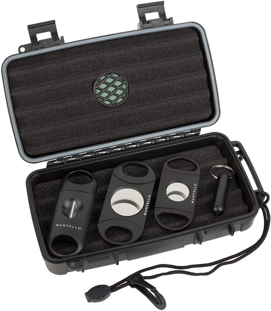 Mantello Portable Cigar Travel Humidor Case