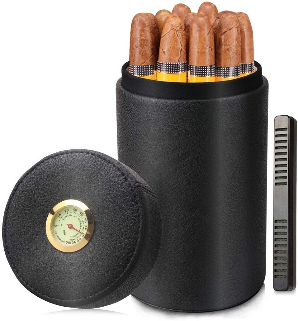 Scotte Portable Leather Travel Humidor 