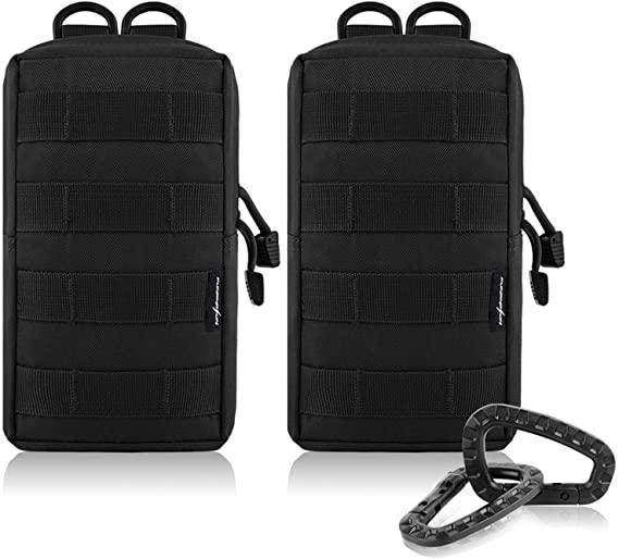 FUNANASUN 2 Pack Molle Pouches (Tactical Molle EDC Utility Pouches)