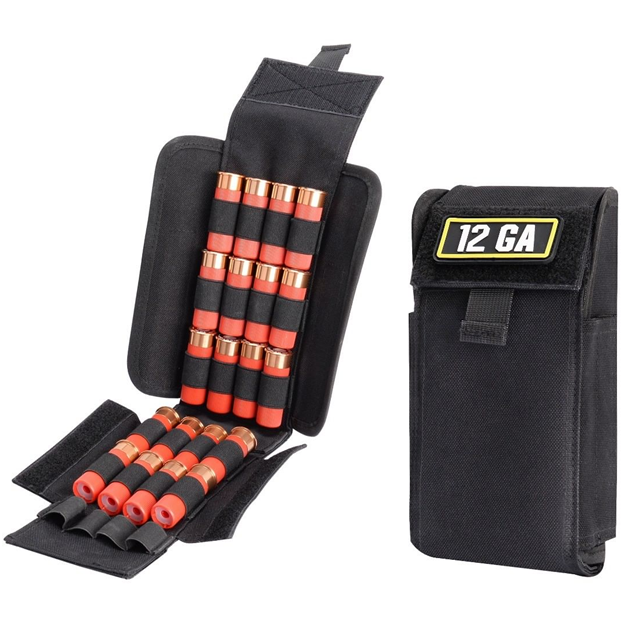 2pcs MOLLE Tactical 10 Rounds Ammo Shotgun Shell Holder Carrier Mag Pouch12G 20G