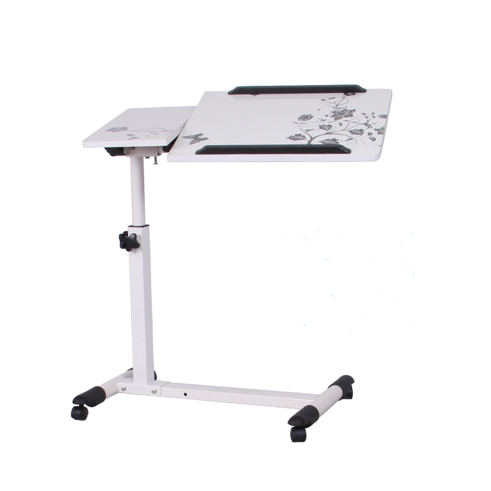 Best Portable Overbed Tilt Table with Wheels | Overbed Laptop Table Modern  Home White Adjustable Notebook Computer Desk Bed Table for Sale - LumBuy