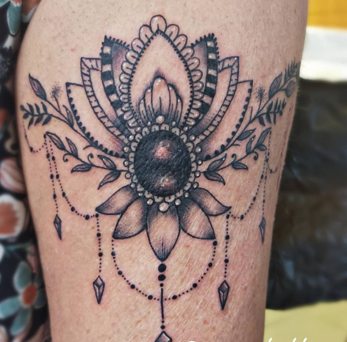 Mandala Garter Tattoo