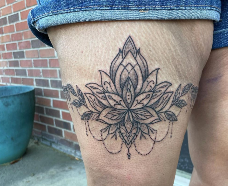 Mandala Garter Tattoo