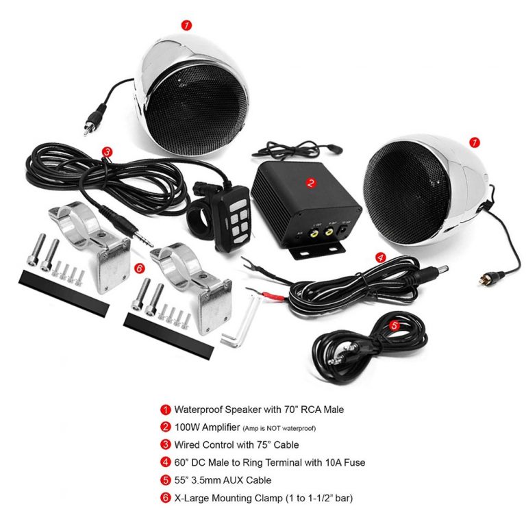 Best Motorcycle Bluetooth Speakers with Builtin Amp for Sale
