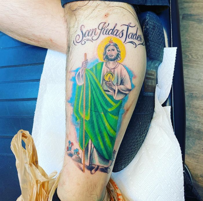 color san judas tattoo idea