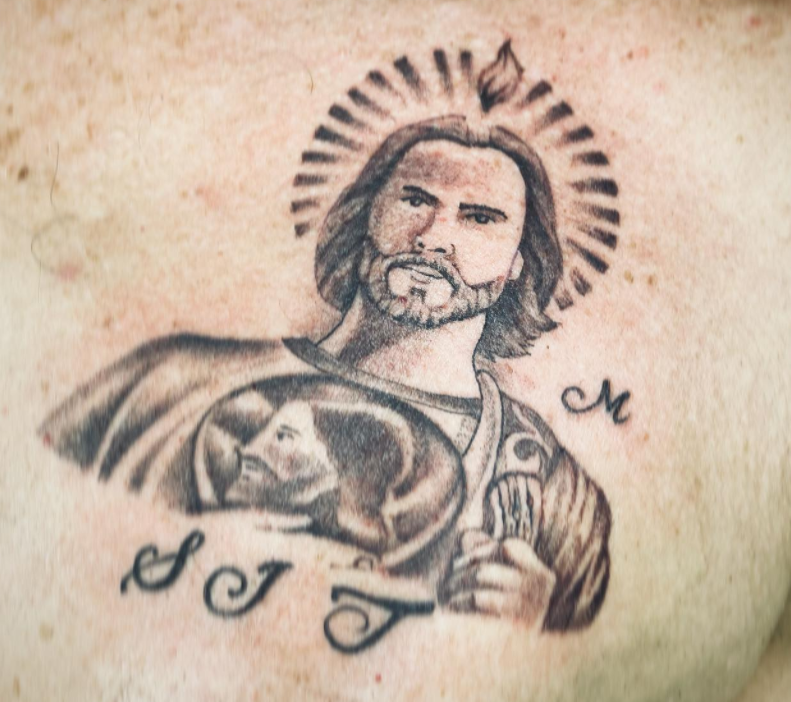 amazing san judas tadeo tattoo design