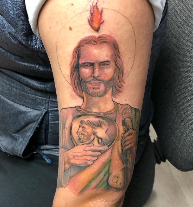 popular san judas tattoo