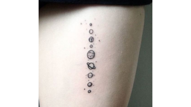 [Minimalist] solar system tattoo