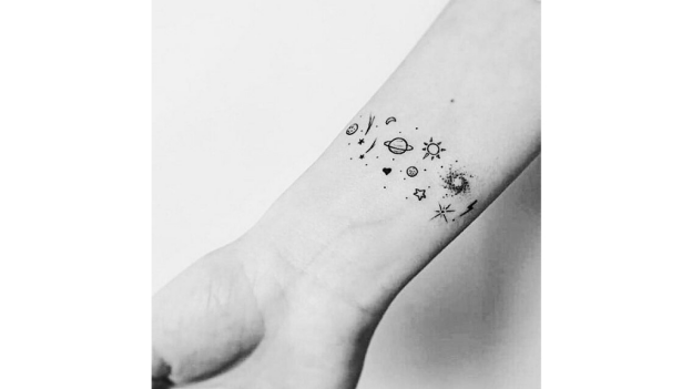 [Minimalist] solar system tattoo