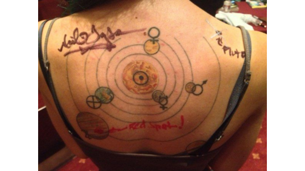 Back Solar System Themed Tattoos Ideas