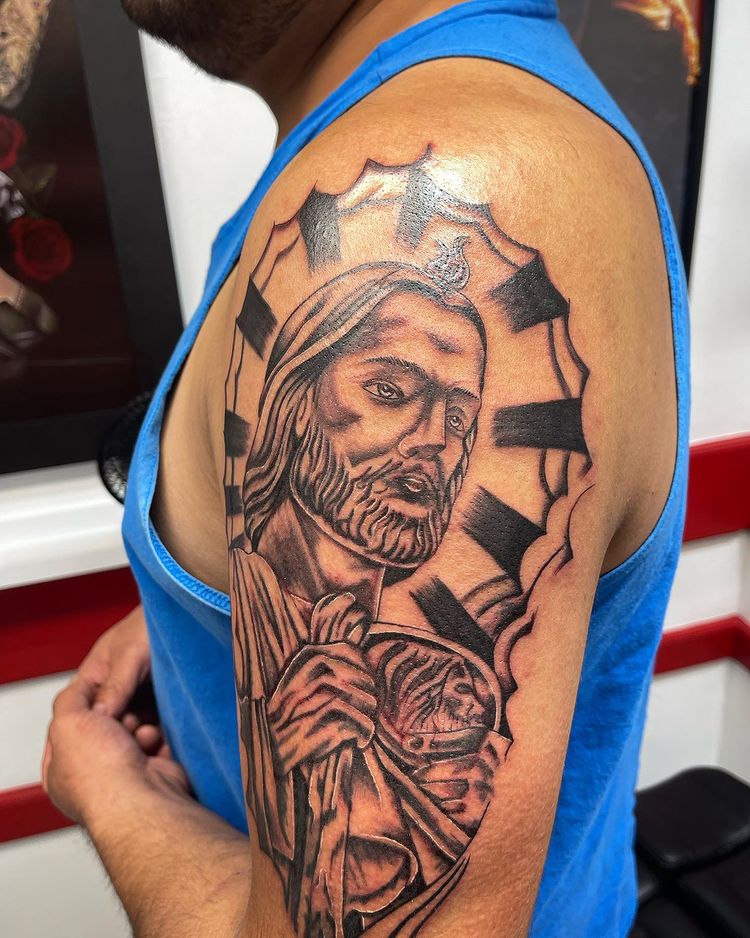 popular san judas tattoo