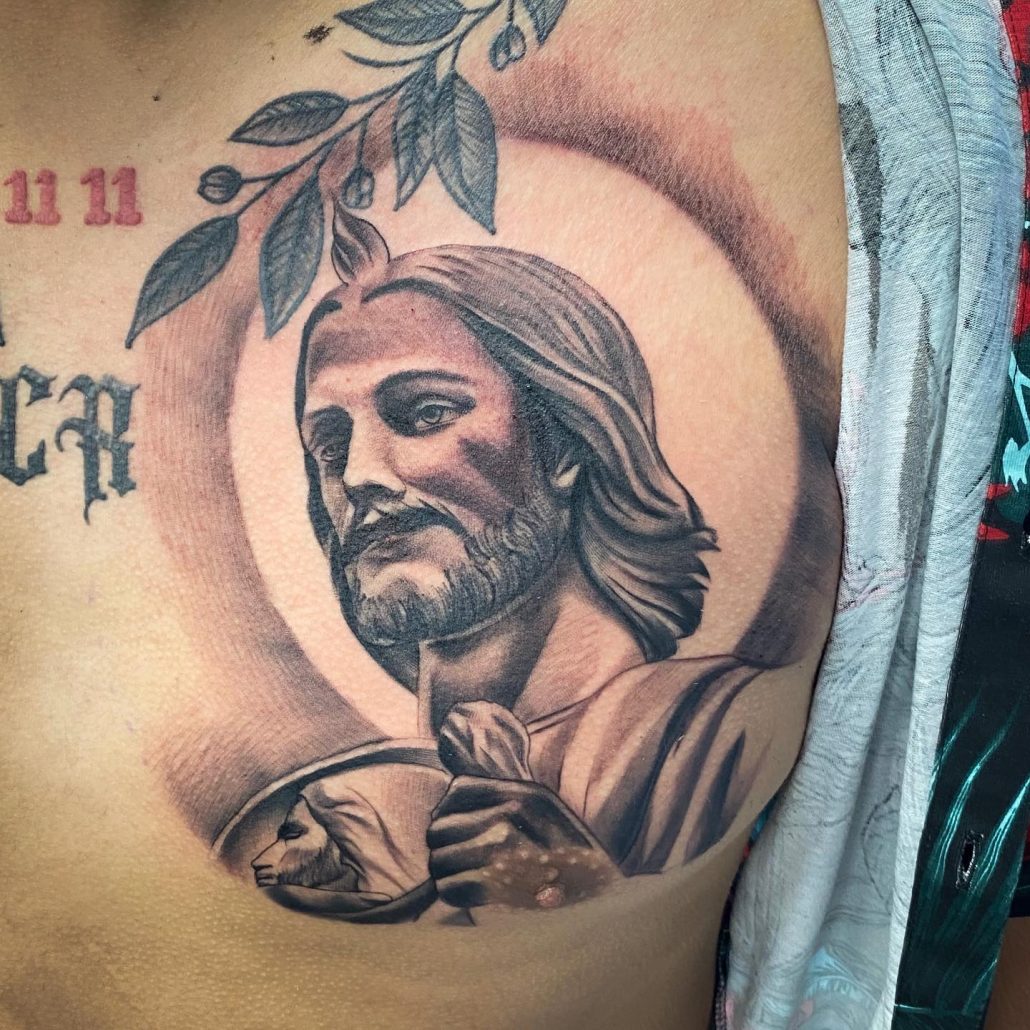 amazing san judas tadeo tattoo