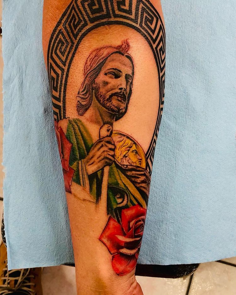 color saint judas tadeo tattoo