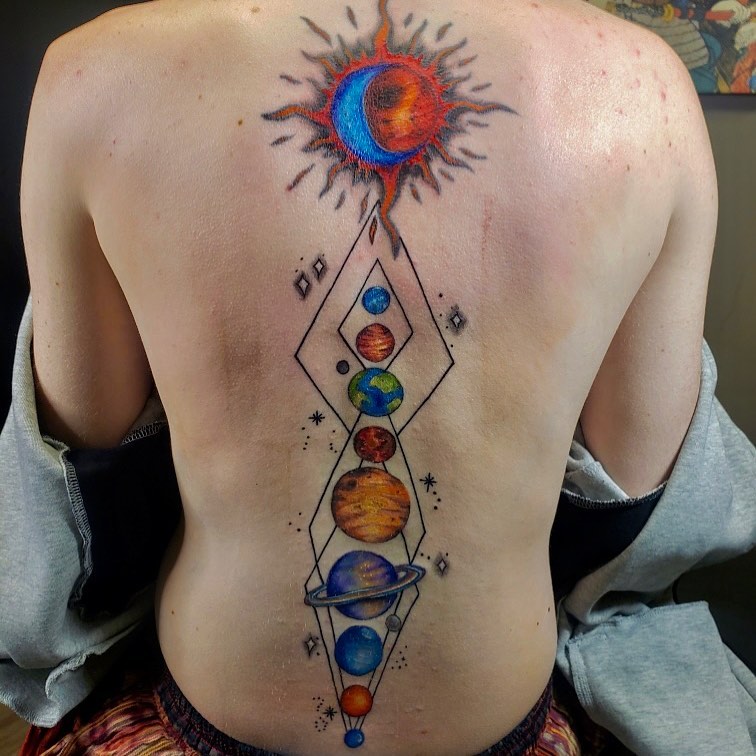 solar system tattoo 