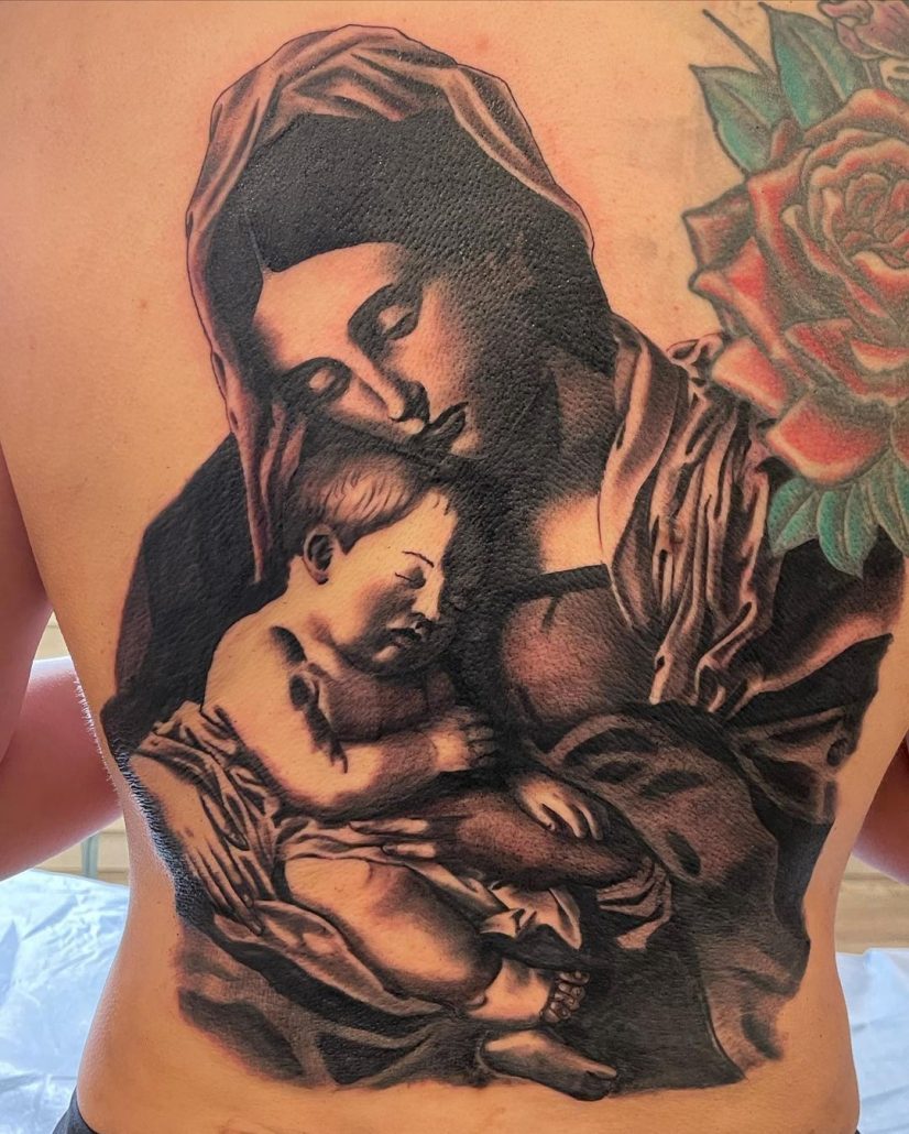 Virgin Mary Virgin Mary Temporary Tattoo / Mother of God - Etsy Australia