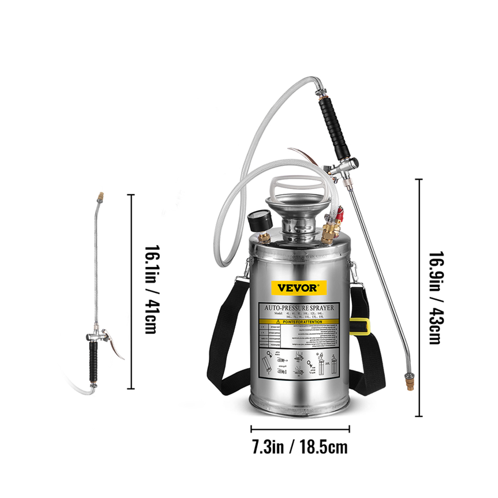 Best VEVOR 412L Backpack Sprayers for Sale Stainless Steel Hand