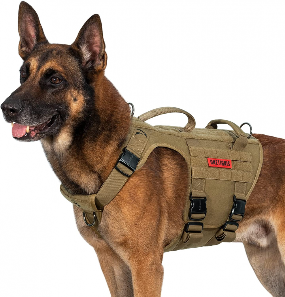  OneTigris Tactical Dog Vest for Large Dog Full Metal Buckled
