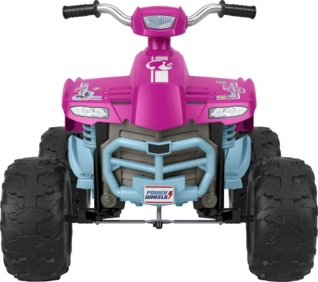 Power Wheels Barbie Pink Racing Electric 4 Wheeler