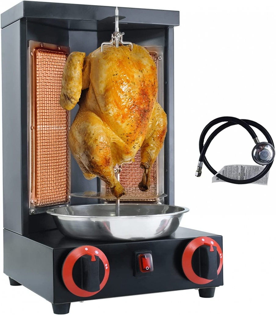 BNDHKR Homemade Chicken Gyro Machine Countertop Rotisserie Grill 