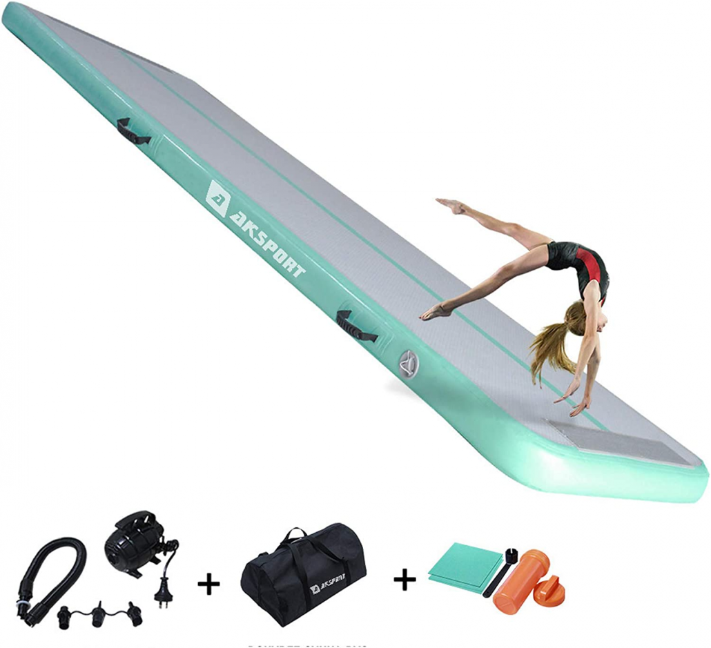 AKSPORT Gymnastics Air Track Inflatable Tumbling Mat