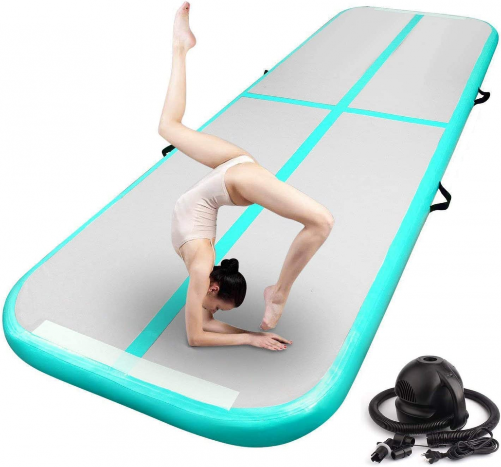 FBSPORT 13ft/16ft/20ft/23ft/26ft Inflatable Air Track for Gymnastics Training and Home Use