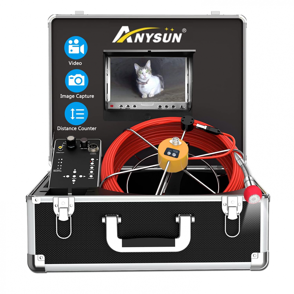 Anysun Red-30M Pipe Inspection Sewer Camera