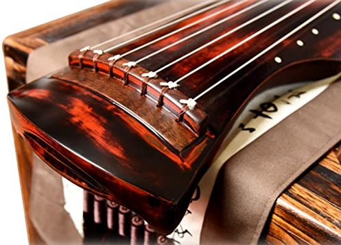 OrientalMusicSanctuary Vermillion Lacquered Aged Paulownia Guqin