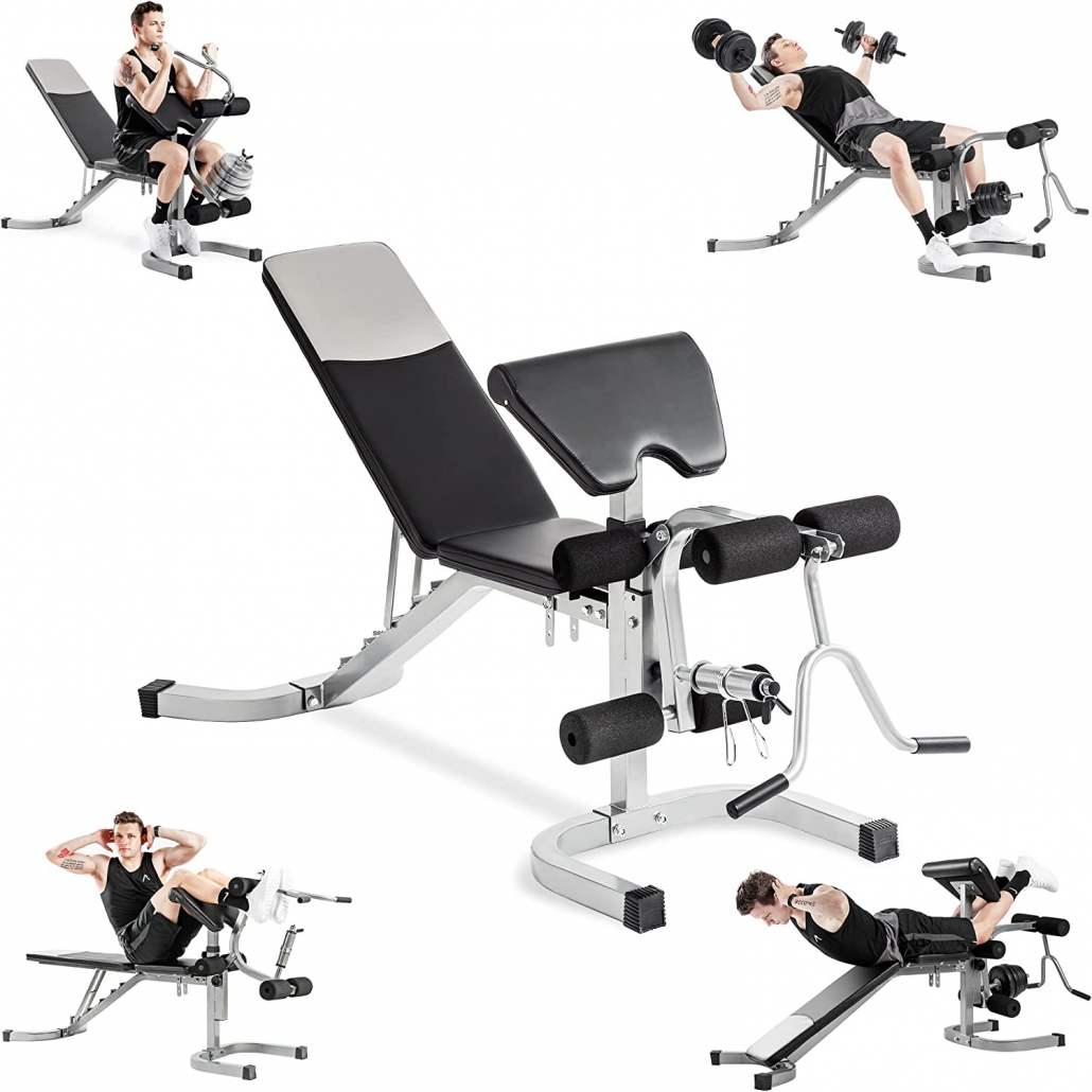 Merax Adjustable Weight Bench with Leg Extension-6+3 Positions [Olympic Utility Bench]
