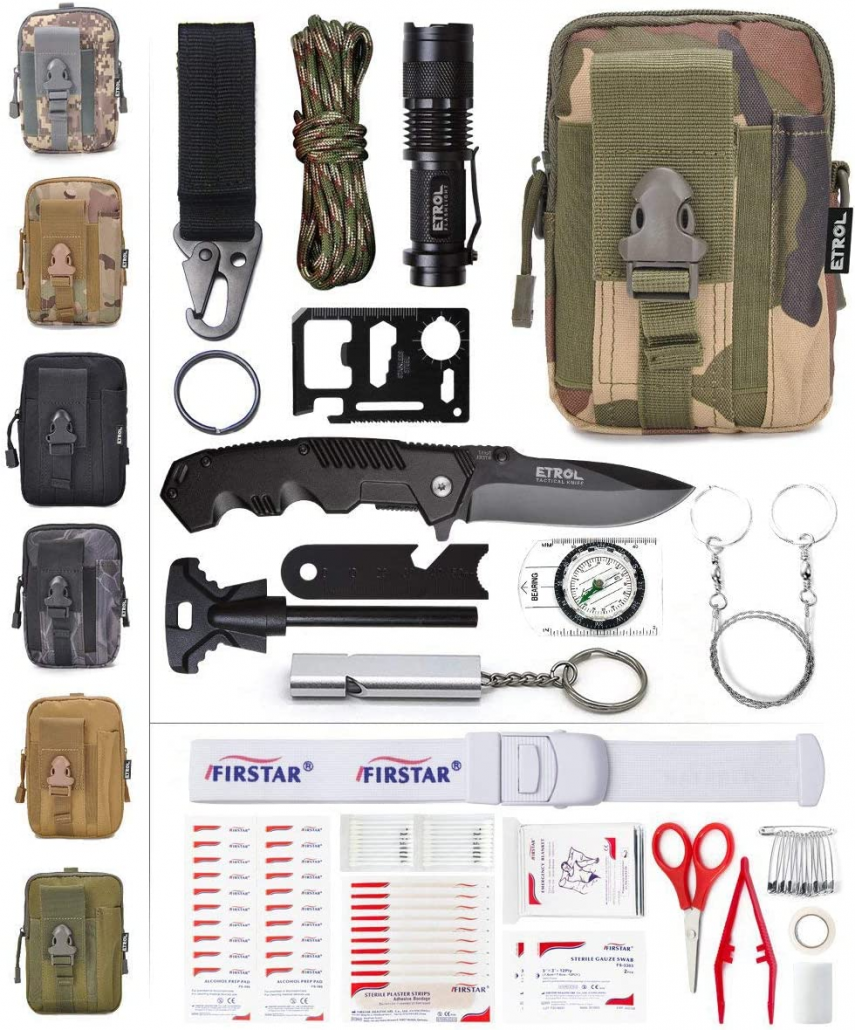 ETROL Molle Survival IFAK with Tactical Molle First Aid Pouch