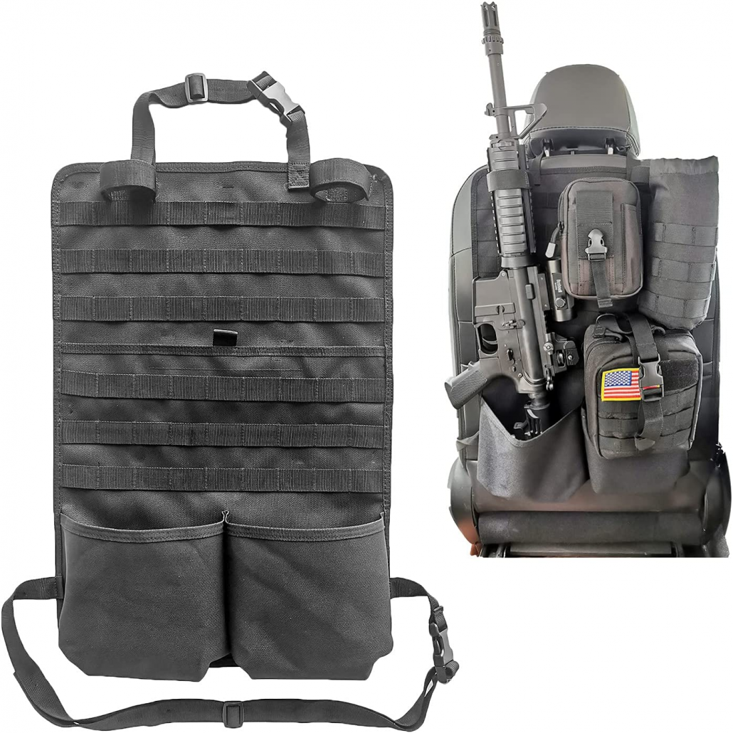 Yawayda Molle Panel Cover Car Seat Back Organizer for Attaching Gun Holster to Molle