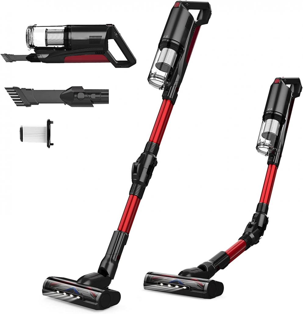 Whall 25kPa Suction 4-in-1 Foldable Cordless Stick Vacuum for Vinyl Plank Floors and Pet Hair