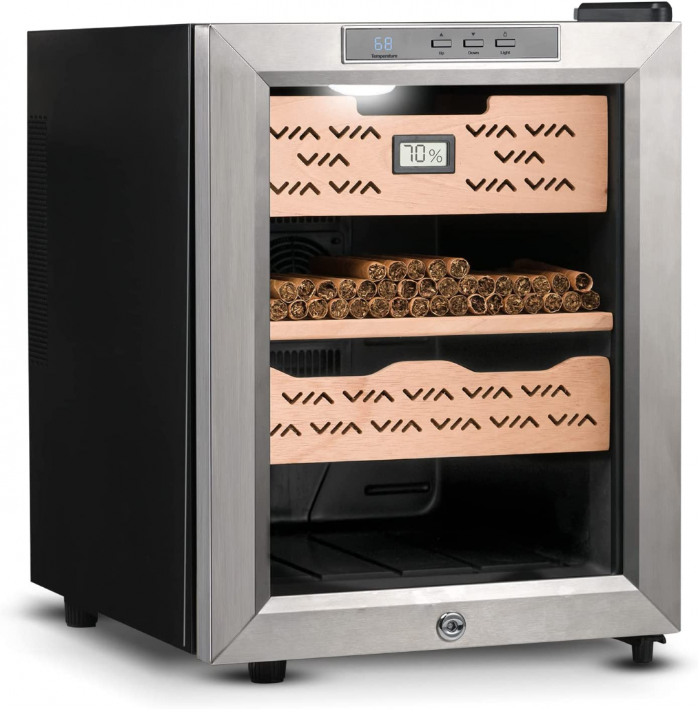 Epress 33L Electric Humidor with Digital Hygrometer and Built-in Humidification System