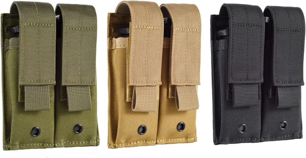 Byupin 3pcs Molle Double Pouch for Pistol Mag