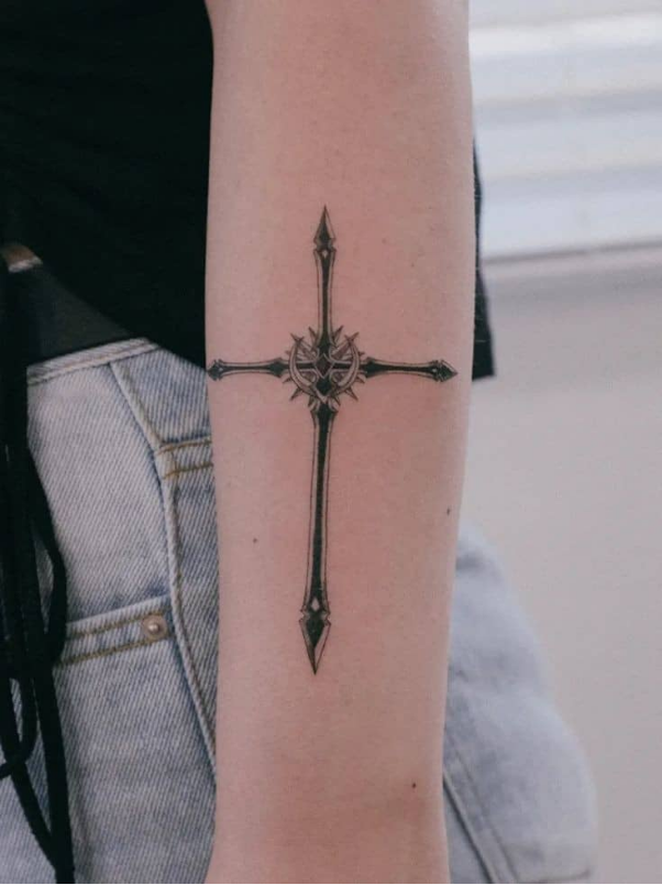 Sword Cross Tattoo