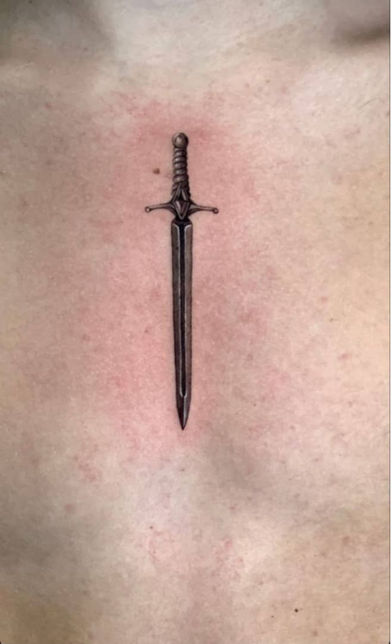 Sword Chest Tattoo