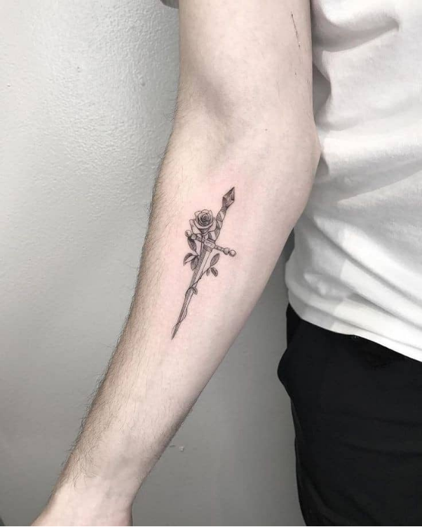 Sword And Rose Tattoo