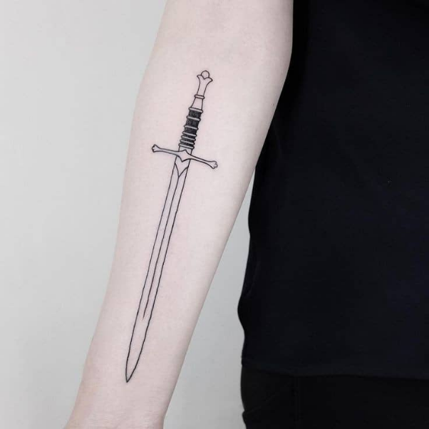 Small Sword Tattoo