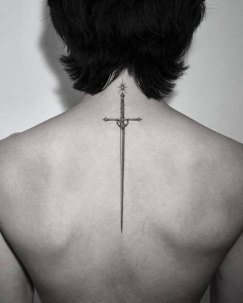 Sword Back Tattoo