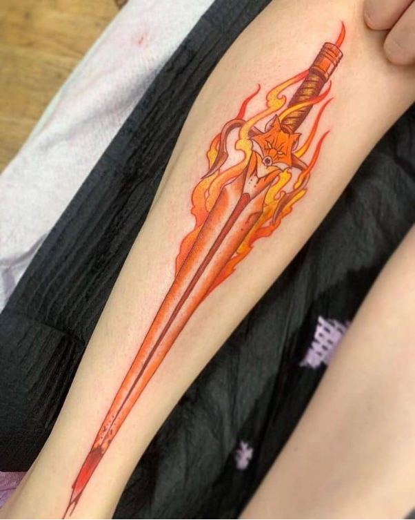 Flaming Sword Tattoos