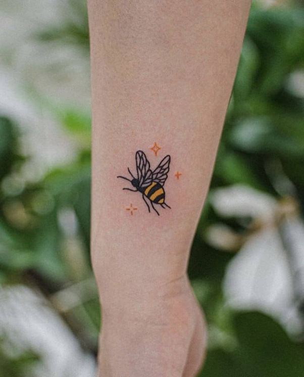 Girly Bee Tattoo