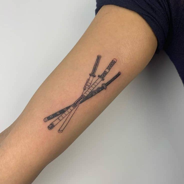 Zoro Swords Tattoo