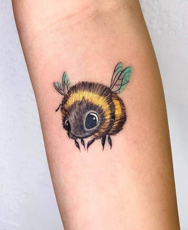 Cute Bee Tattoo  