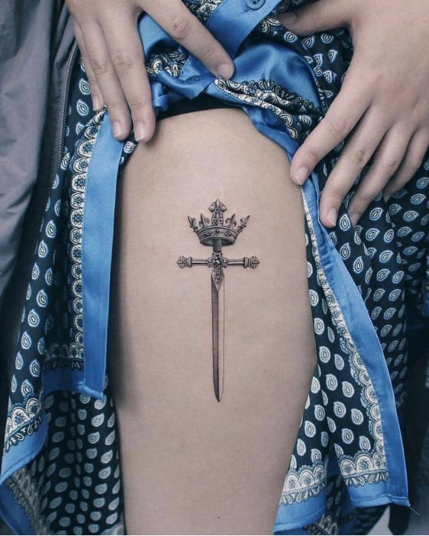 Queen Of Swords Tattoo