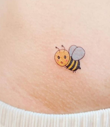 Cartoon Bee Tattoo